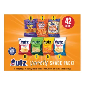 Utz Snack Variety Pack 42 count Box of .75 - 1 oz Bags