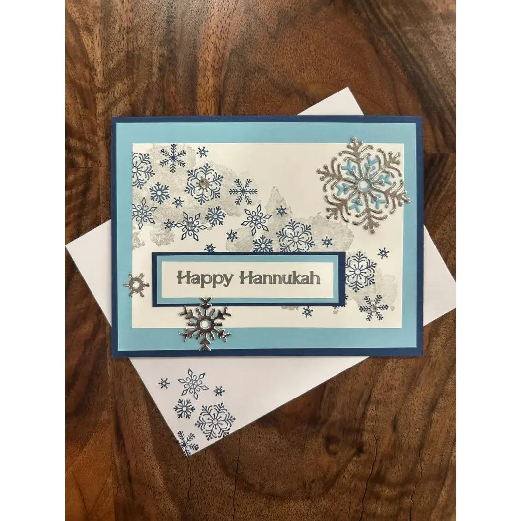 Happy Hanukkah Card | Blue Snowflake Holiday Card