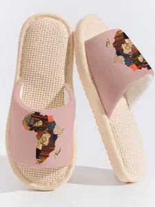 African Pattern Map Slippers Cloud-Feeling Rich Ethnic Style Indoor Outdoor Must-Have
