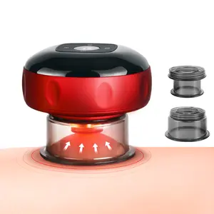 TISSCARE 5-in-1 Electric Cupping Massager Kit– 12-Level Temperature & Suction Control for Muscle Relaxation, Includes 2 Replaceable Cups, Original Smart Cupper Device, Professional Massage Tool Gun, Quiet Muscle Massage, Relaxation Neck Shoulder Leg Waist