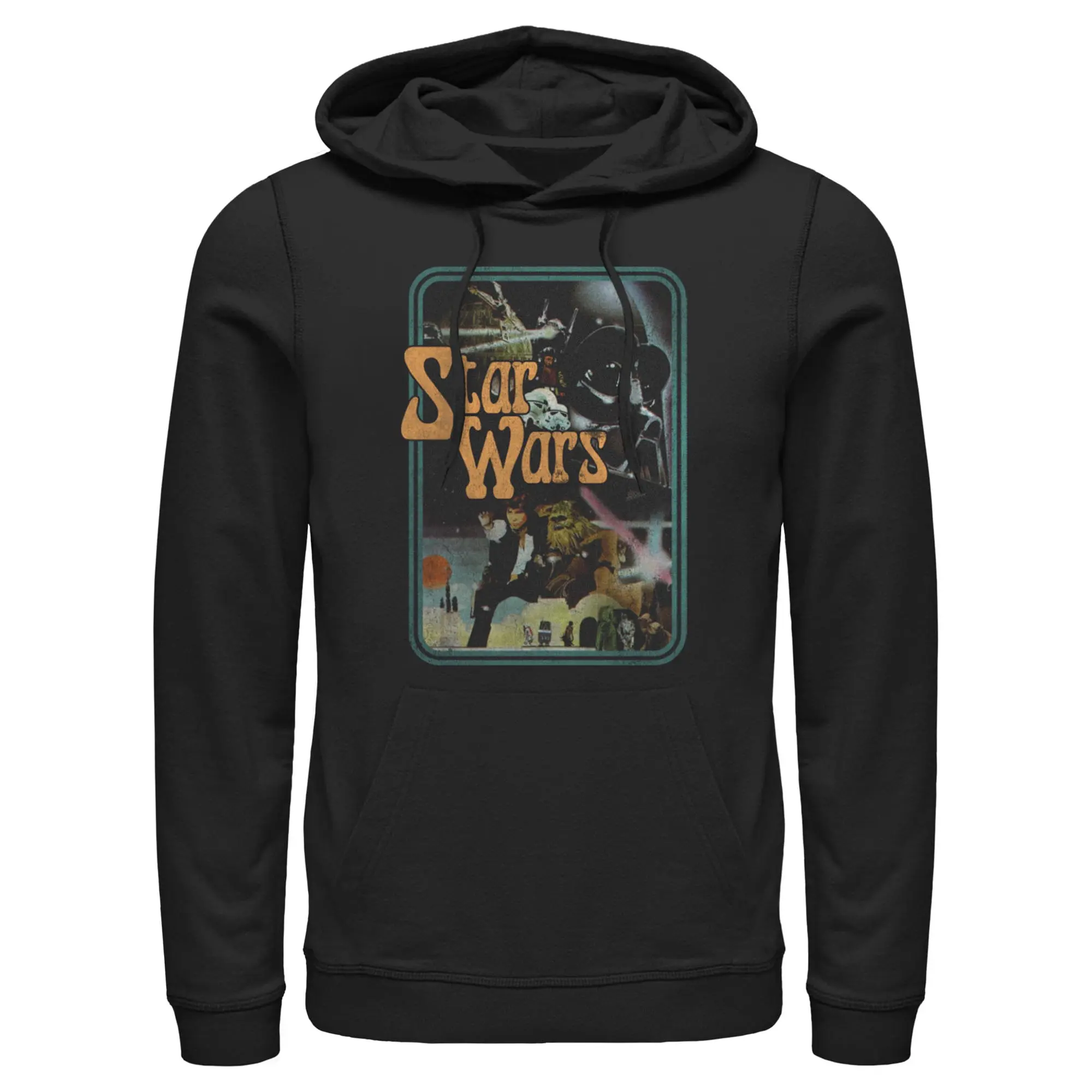 Men's Star Wars: A New Hope Graphic Fashion Retro Airbrush Collage Pull-Over Hoodie