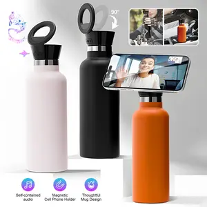 550ml Water Bottle Bluetooth Speaker Two in One, BPA-Free,Longterm temperature lock,IPX5 Waterproof speaker with Bluetooth 5.4,for Devices, Bikes, Golf Carts, and More