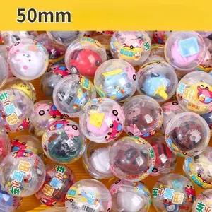 50mm Mini Claw Machine Toys Kawaii Twist Egg Car Child Engineering Cartoon Toy Car Birthday Gifts Toys for Kids 2 To 4 Years Old