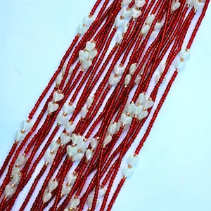 Red Tie-on Waist beads Glow in dark African belly chain Waist Beads for weight loss Sexy Waistline waist  bead  tiktok