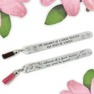 Awesome Teacher Bookmark, coach, principal, tutor, add a name, quote, verse, choose font and tassel color