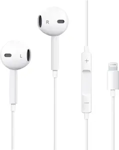 Earbuds for iPhone 1 Pack Wired Earphones with Mic & Volume Control Noise Cancelling Headphones for iPhone 14/13/12/11/SE/XR/XS/X/8/7