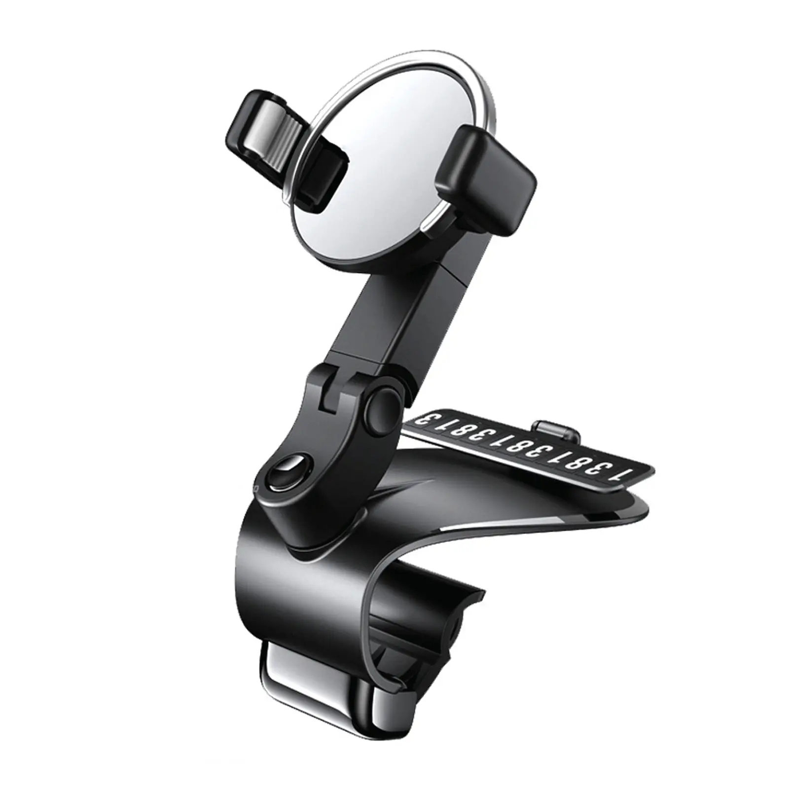 120-degree rotating and adjustable car phone holder, strong grip, hands-free GPS navigation holder, suitable for 3-7 inch smartphones, dashboard mounting, durable and easy to remove, universal car accessory.