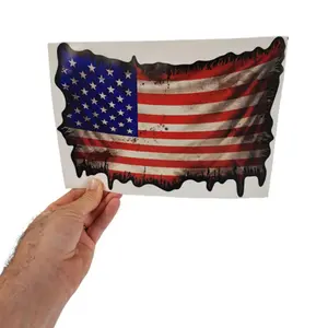 USA American Country Flag Decal Sticker America Pride Stickers for Cars Trucks Star Logo Emblem Graphic - Safe for Vehicle Paint - 3M Vinyl Graphic