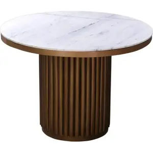 Tower Contemporary Marble Dining Table For 4
