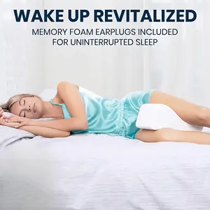 Comfort Memory Foam Knee Pillow, Adjustable Strap Support, Suitable for Side Sleepers, Sciatica Relief, Home & Travel Use