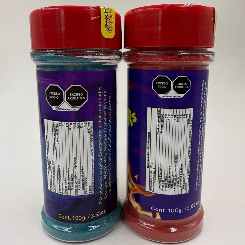 Fuego and Blue Hot Seasoning  Flavor Natural Freeze-Dried Spice Spicy Taco furia powder bundle Chili Bomb authentic mexican Season-All Seasoned takis Original Lemon Herb Chile Lime purpose seasoning Complete Medium All-Purpose