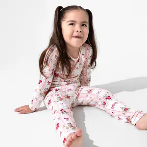 Floral Stripes Bamboo Kids Pajamas