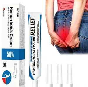 GAOD Hemorrhoids Cream 20g with 3 Disposable Applicators, 50% Active Ingredient External Anal Care Ointment, Soothes Burning, Itching and Swelling Discomfort, Mild Gentle Topical Relief Cream for Men & Women Daily Home Us