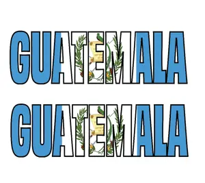 Guatemala Flag Name Car Stickers - Blue and White Design - High-Quality Adhesive and Durable Material - 2 Pack