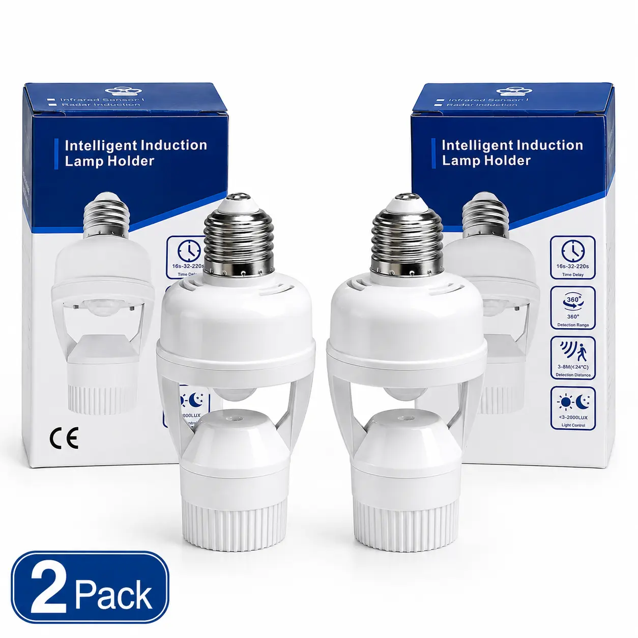 Motion Sensor E27 Bulb Socket Converter, Adjustable Delay Automatic Light Socket Adapter with Color Temperature Control, Smart Lighting Accessory for Garage, Hallway, Stairway & Entryway,cob,Rechargeable,Rotating,LED,Tabletop,flash,nigh,pocket,flashl,work