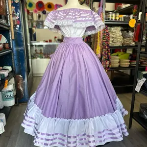 Heritage Harmony: Mexican Folklore Solid Skirt & Blouse Set