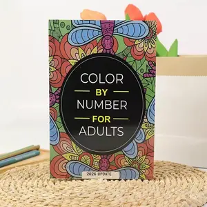 2026 Updated Adult Color by Number Coloring Book, Stress Relief Mandala Patterns, Mindfulness Relaxation Art Book for Anxiety Relief