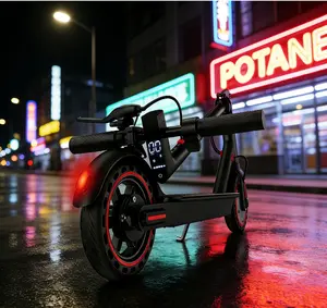 foldable electric scooter offers 21 miles Max of range and 19 MPH speed. Fold it in seconds for easy transit and storage, and breeze through busy streets stress-free.
