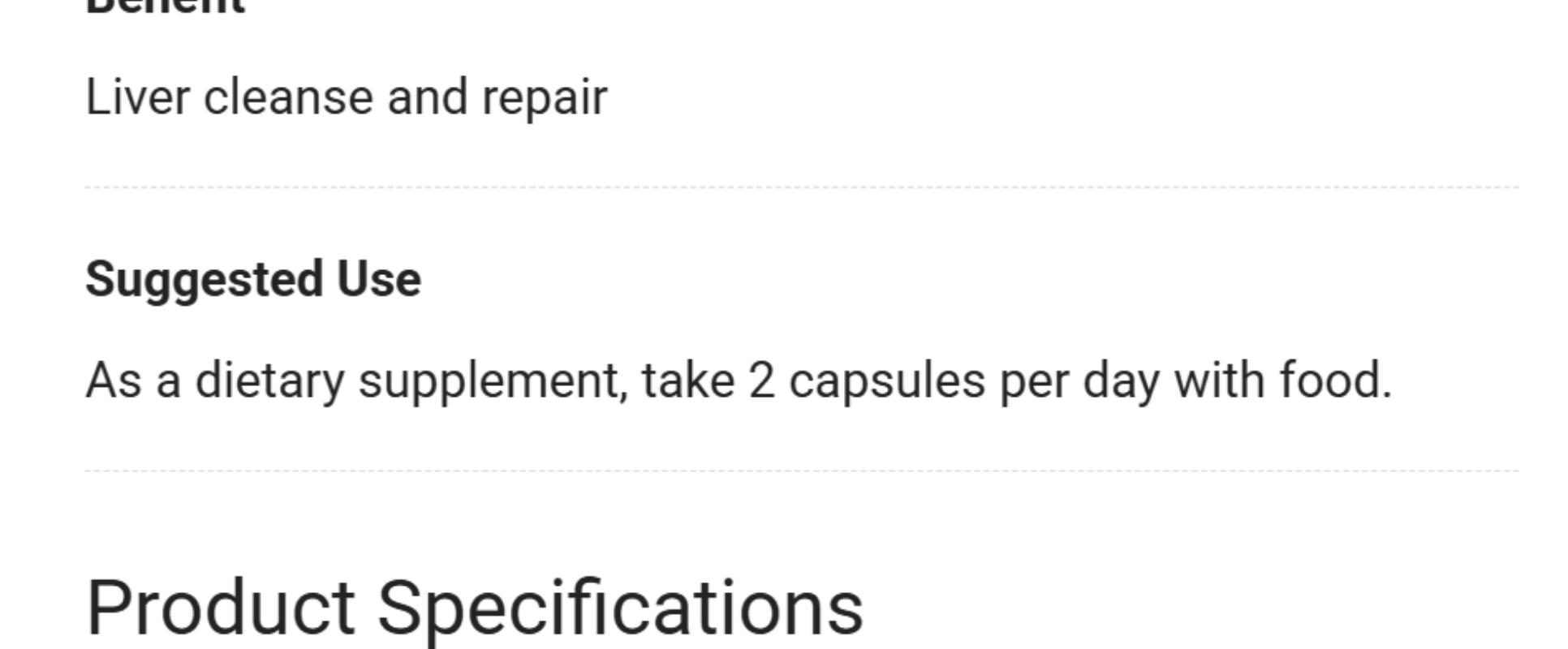 Liver Cleanse Detox Support with Milk Thistle, Ox Bile & Choline - 60 Vegetable Capsules Healthcare Natural