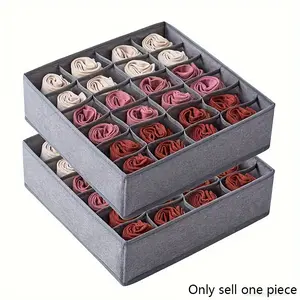 Drawer Type Underwear Storage Box, 24-grid Drawer Organizer, Multifunctional Storage Box for Home Wardrobe, Divided Compartments, Multi Compartment Design, Multi Compartment Organiser, Partitioned Organizer