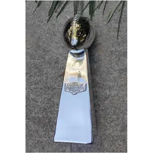 FANTASY FOOTBALL TROPHY 14 INCHES LARGE  CHROME REPLICA TROPHY MADE for FANTASY FOOTBALL CHAMPIONS FANTASY FOOTBALL AWARDS