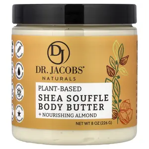 Dr. Jacobs Naturals Plant-Based Shea Souffle Body Butter, Almond, 8 oz (226 g)