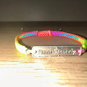 Uplifting charm macrame bracelet