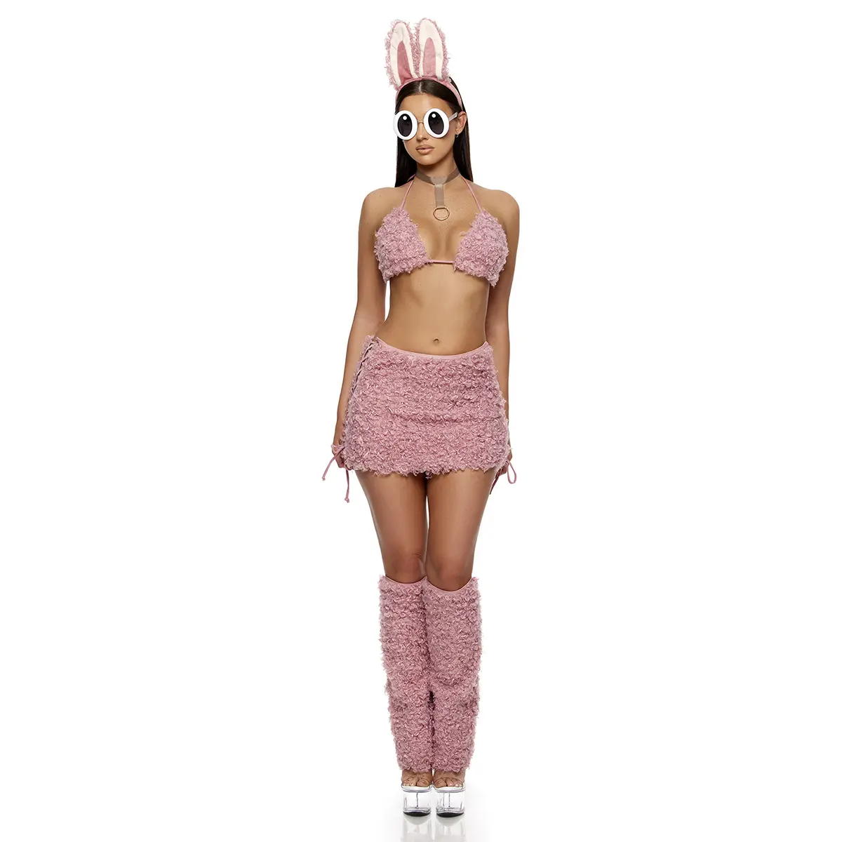 Forplay Women's Halloween Hey Boo Toy 6-Piece Women's Monster Costume - Pink