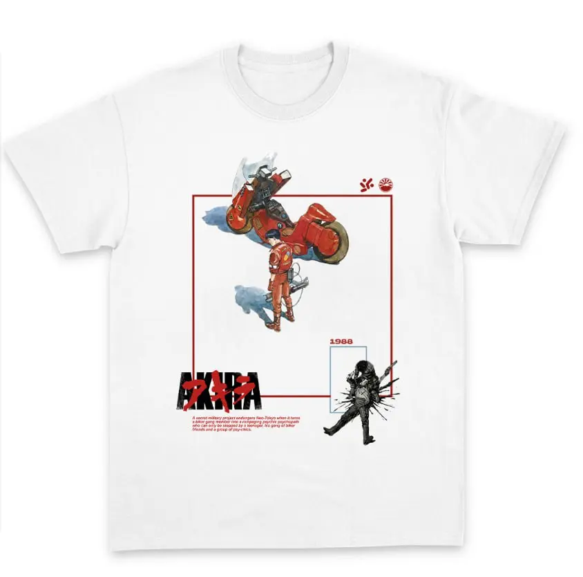 Vintage Akira Anime T-Shirt, Manga Neo Tokyo Cyberpunk Graphic Tee