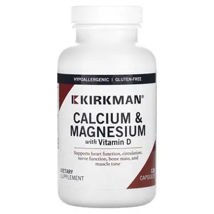 Kirkman Labs Calcium & Magnesium with Vitamin D, 120 Capsules