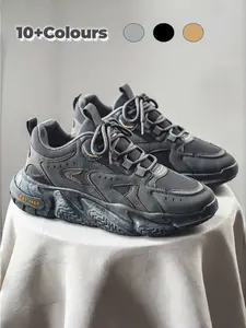 11 Colors Men's New Breathable Mesh Dad Sneakers Sports Shoes - Mesh Upper+Chunky Shock Absorption Outsole+Size 39-44 Men's Range Suitable for Daily Wear+Outdoor Hiking, Trendy All-match & Shock Absorption