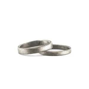 Hammered Bass Guitar String Ring: Recycled Music Jewelry