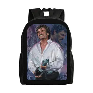 Pedro-Pascal-Backpacks for Girls, Cute School Backpack, Aesthetic Bookbag for Teens, Lightweight Classic Backpack for Travel, Work, Picnic A-2 Smooth Zippers