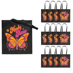 15" x 17" Large Religious Made New Nonwoven Tote Bags - 12 Pc.