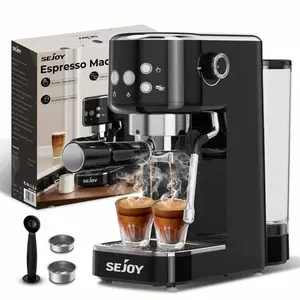 Home Espresso Machine, Italian Semi-Automatic, Latte, Cappuccino Coffee Machine, 20 Bar Coffee Machine, Single Cup Double Cup Espresso Machine