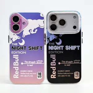 RedBull Color-Changing Mobile Phone Case for iPhone 17 16 15 14 13 12 11PRO PLUS MAX Impact Resistant Protection Electroplated Casing