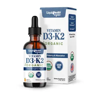 NEW! Organic Vitamin D3 Plus K2 Drops (5,000 IU Extra Strength)