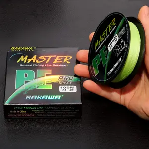 Bakawa X4 Braided Fishing Line Pe Material Durable 100m for Saltwater & Freshwater Fishing, Universal Fishing Gear Accessory, Fishing Tackle, Fishing String