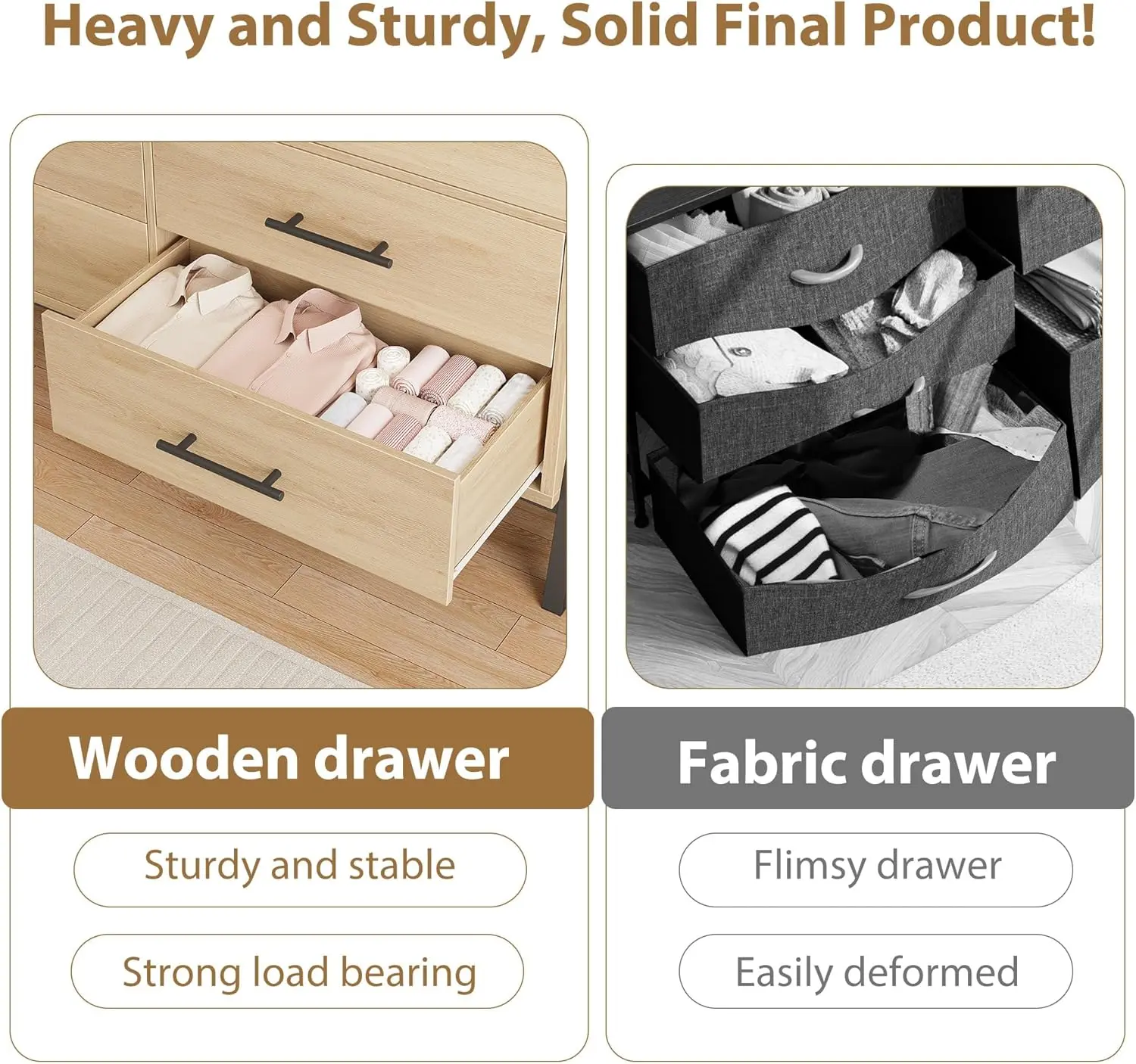 7-Drawer Polished Natural Oak Engineered Wood Dresser, Wooden Makeup Vanity with Chic Cabinet Legs and Waterproof Desktop, Wooden Makeup Vanities, Drawer-Equipped Makeup Vanities, Multi-Drawer Makeup Vanities