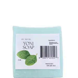 Yoni Soap 120 ml with Alum & Peppermint - Refreshing Scent for Intimate Zones - Cream for Skin Care - Aftershave, Foam Comfort Soothing Cleanser