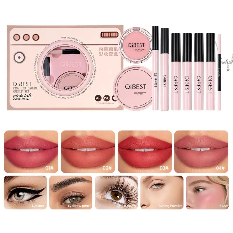 Makeup Set, 1 Set Makeup Gift Set, Including Makeup Palette Set, Lip Gloss, Eyeliner, Mascara, Eyeshadow, Blush, Concealer, Makeup Accessories, Cosmetic Gift Set, Cosmetics Kit, Daily Makeup Kit, Beauty Kit