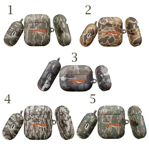 Camo Hunting AirPods Case – Fall Aesthetic Camouflage Protective Hard Cover for AirPods Gen 1/2/3/4 & AirPods Pro 1/2, Trendy Rugged Outdoor Earbud Case Gift