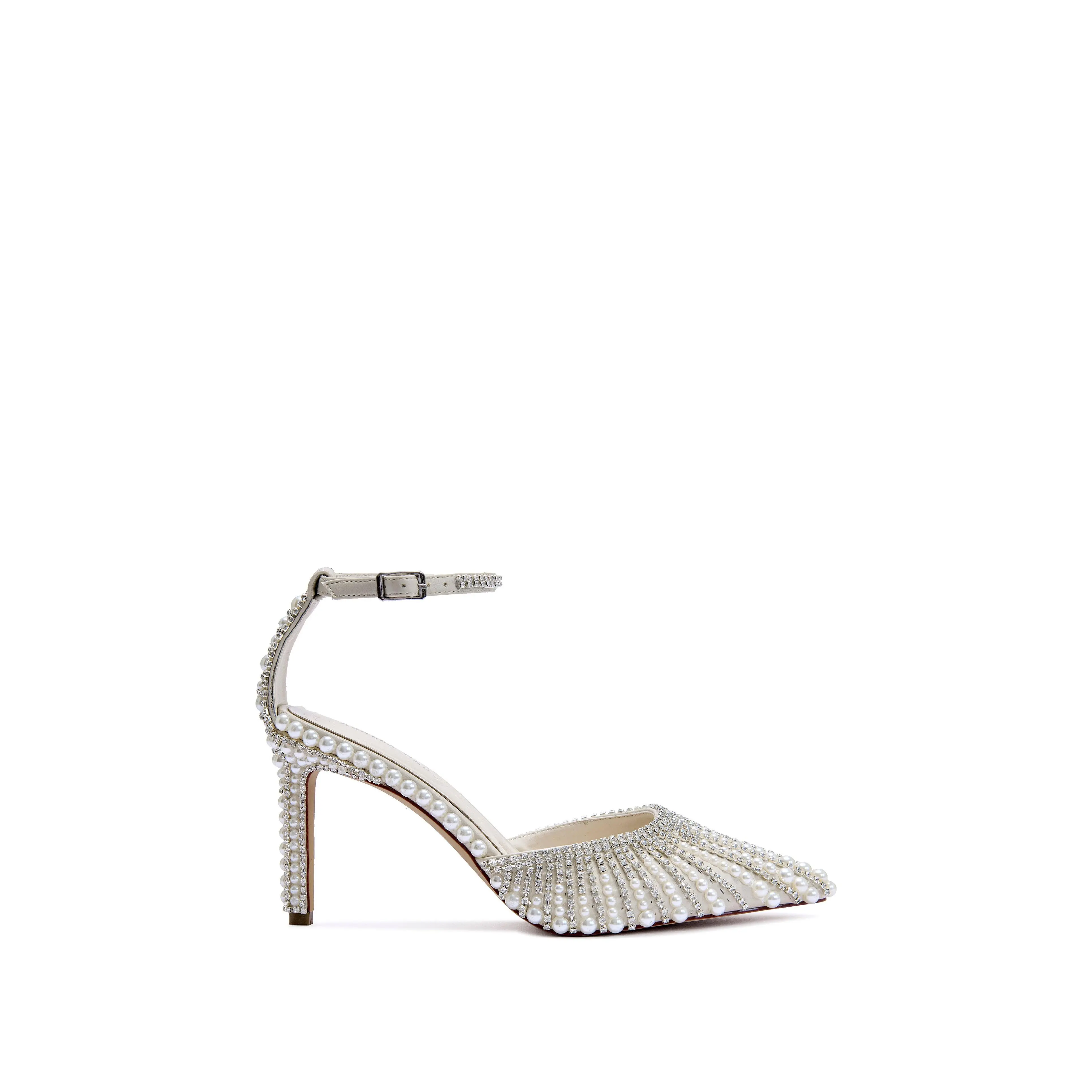 DAVINA-IVORY PEARL STILETTO PUMP