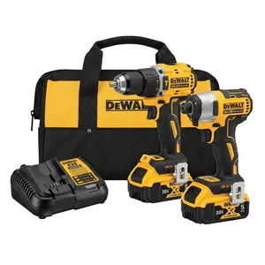 DEWALT DCF805 Hammer Drill and DCF850 Impact Driver Combo Kit 20V Brushless Power Tools battery charger