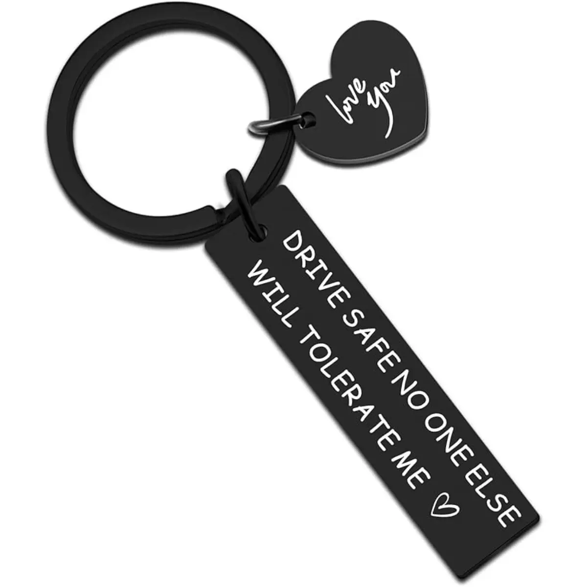 Drive Safe Keychain for Boyfriend No One Else Will Tolerate Me Gift for Husband, Wife, Birthday, Anniversary