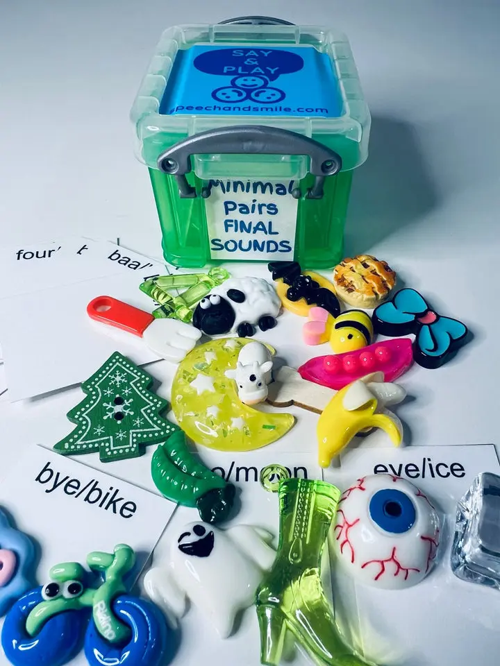 Final Consonant Deletion Mini Objects Kit Minimal Pairs Phonological  CV to CVC