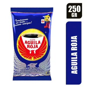 Cafe Aguila Roja GROUND Roasted Coffee  - Colombian Roasted Coffee - 100% Pure - High Quality with Fresh Aromatic and Bold Taste Beverage