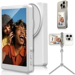 Phone Vlog Selfie Monitor Screen, Magnetic Mount for MagSafe, Rear Camera for Selfie Vlog Live Stream, iPhone & Android Compatible, Wireless Connection