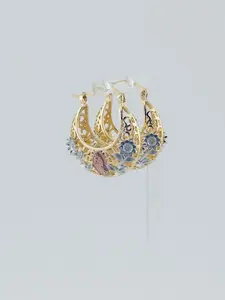 Virgencita Hoop Earrings, 14K Gold Plated Virgin Mary Earrings