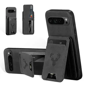 Luxury PU Leather Card Bag Phone Case for Google Pixel 9 9pro 9xl 9A Pixel 8 8A 8pro Pixel 7 7A 7PRO  Can be used as stand , protective, high-quality